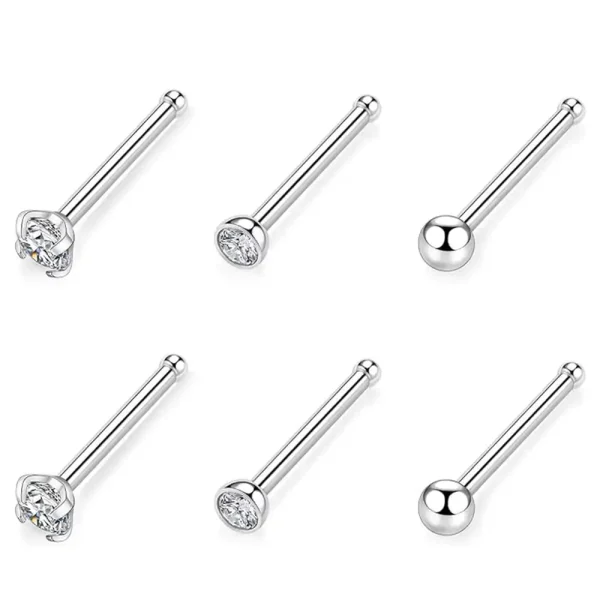 Wholesale Hypoallergenic 20g Titanium Nose Rings Studs Nostril Jewelry for Women and Men