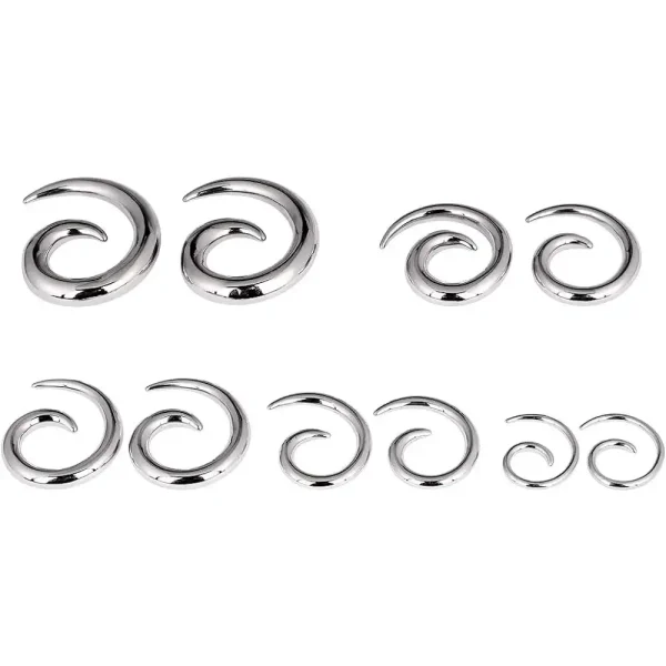 Wholesale Stainless Steel Silver Spiral Taper - Image 4