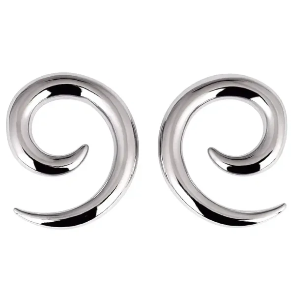 Wholesale Stainless Steel Silver Spiral Taper