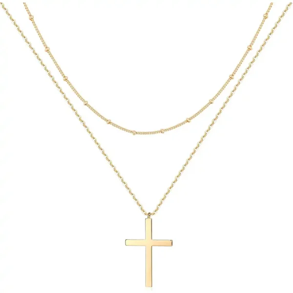 Cute Stackable Cross Necklaces for Women