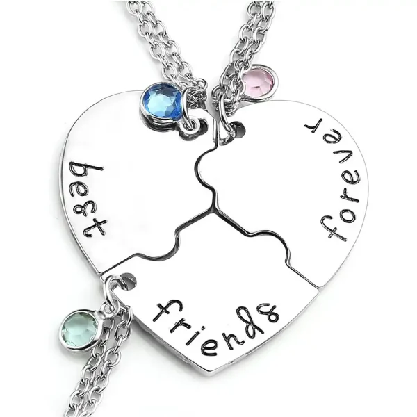 Women's Cute Trio BFF Friendship Necklaces