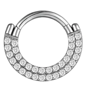 Double Frontal Zircons Titanium Septum Clicker