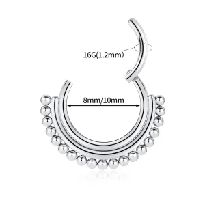 16g G23 Titanium Beaded Hinged Segment Septum Clicker